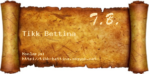 Tikk Bettina névjegykártya