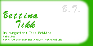 bettina tikk business card
